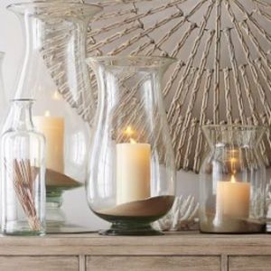 Pottery Barn Recycled Glass Vase Large